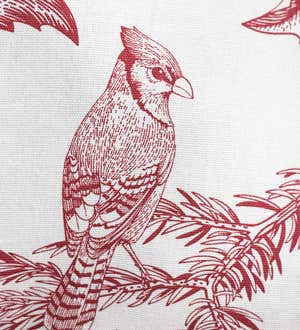 Winter Toile Cotton Throw Pillow