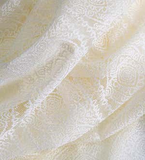 Medallion Stripe Lace Curtains