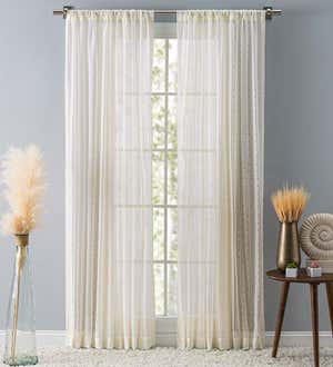 Medallion Stripe Lace Curtains