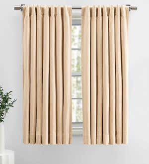 Cotton Herringbone Curtain Panel