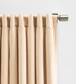 Cotton Herringbone Curtain Panel