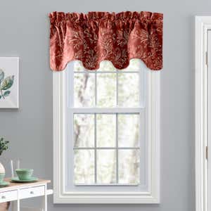 Lexington Leaf Scalloped Valance, 58"W x 15"L