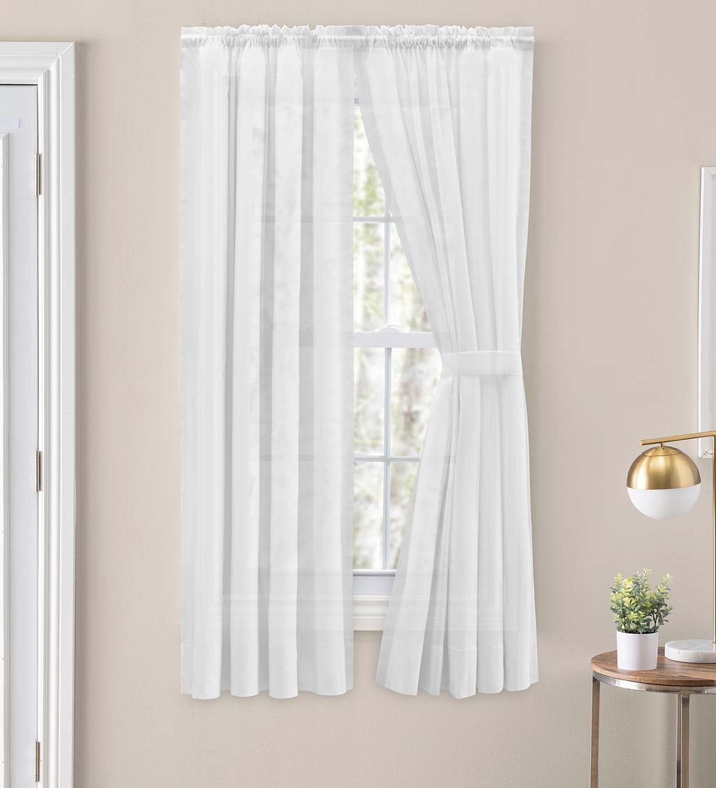 Tie Back Shadow Pleat Rod Pocket Curtains