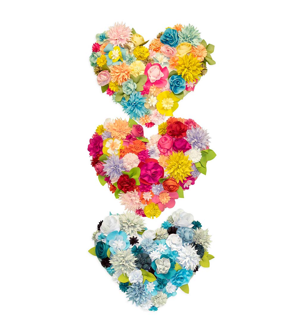 Indoor/Outdoor Bouquet Heart Pillow