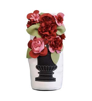 Indoor/Outdoor Potted Rosebuds Doorstop