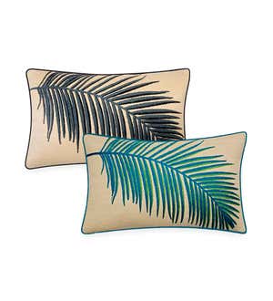 New York Botanical Garden® Embroidered Frond Pillow