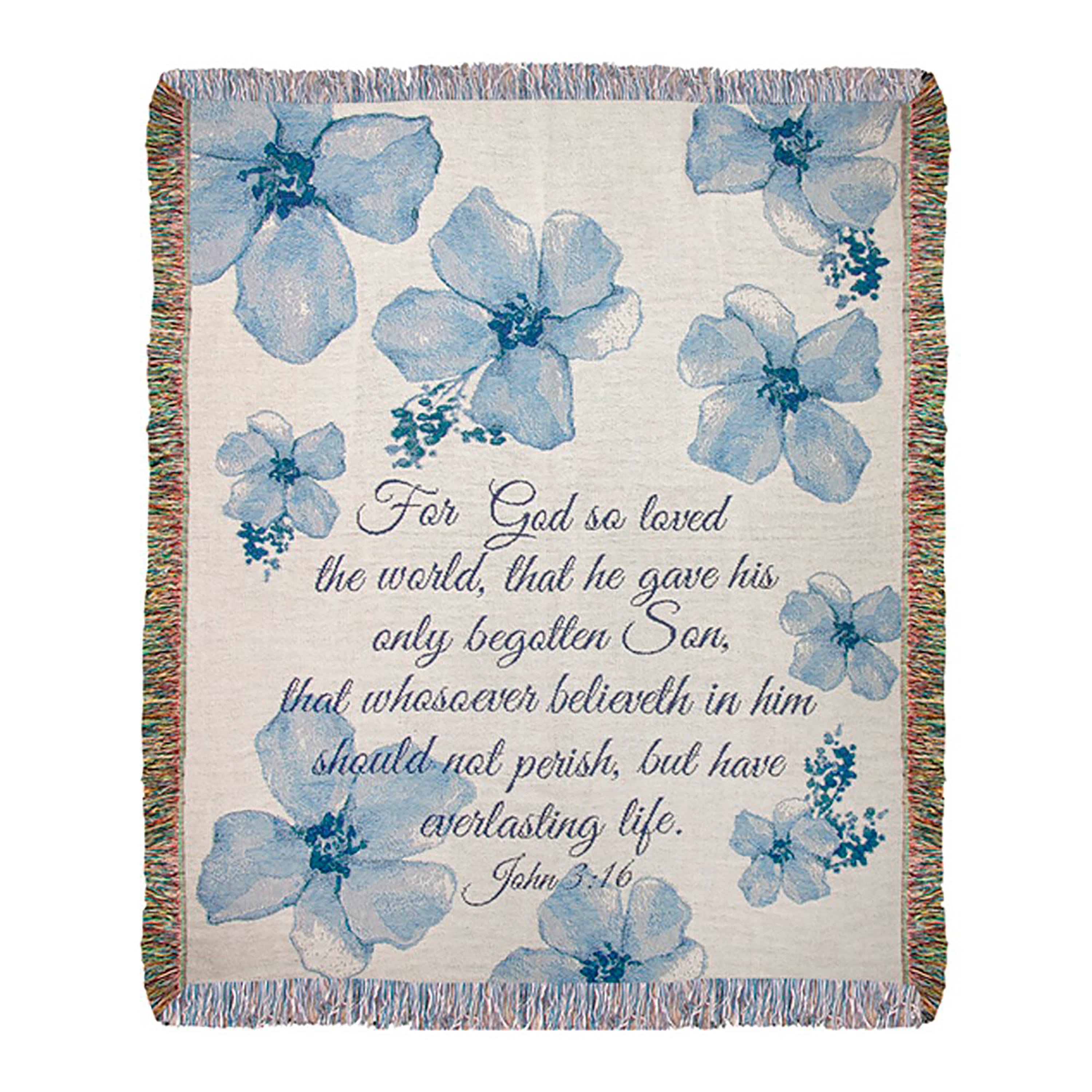 For God So Loved the World Tapestry Throw