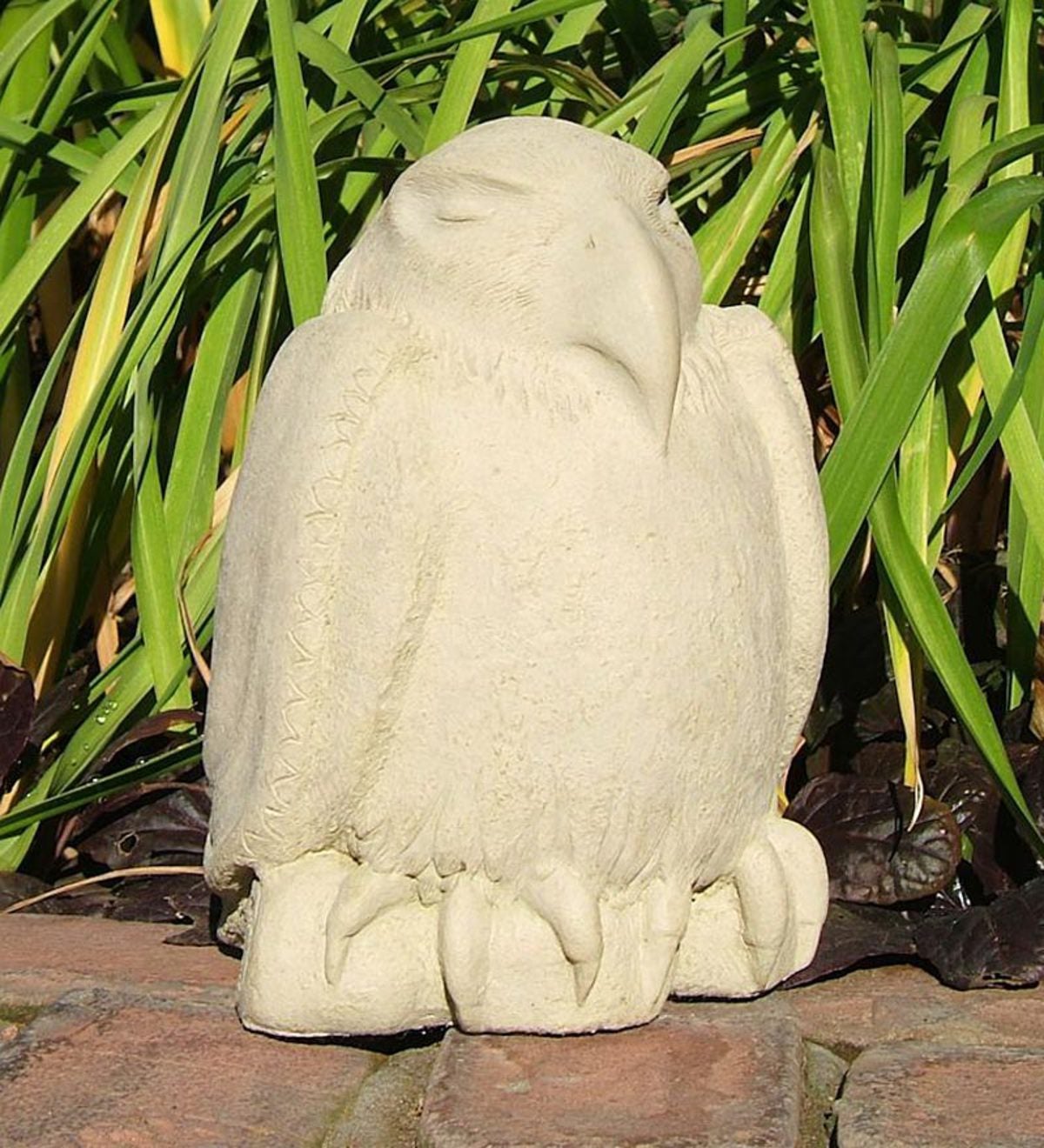 USA-Made Cast Stone Meditating Eagle - Classic