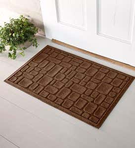 35”W x 59”L Medium Stone Path Waterhog™ Doormat - Dark Brown