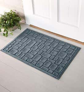 35”W x 59”L Medium Stone Path Waterhog™ Doormat - Dark Brown
