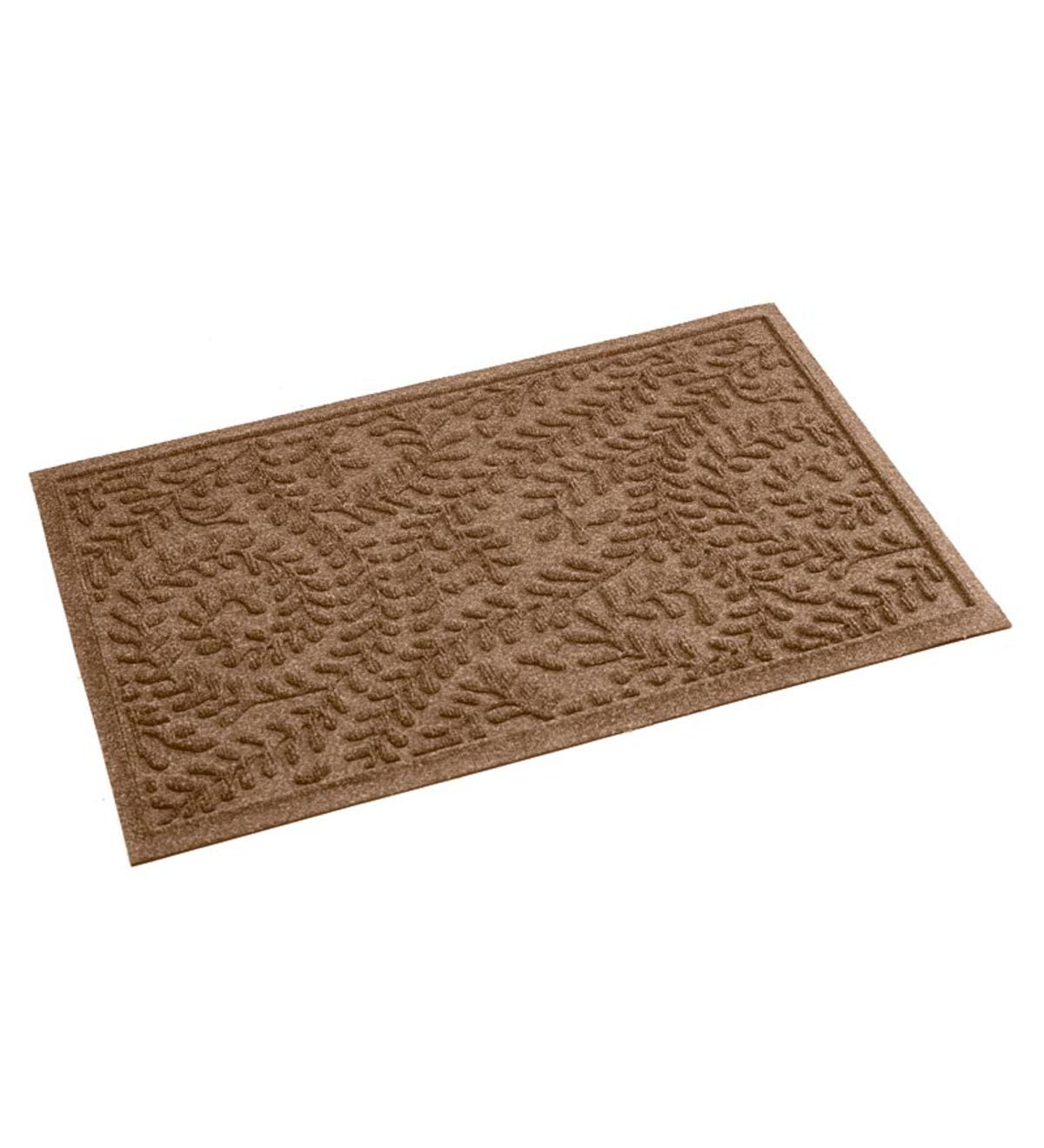 34”W x 51-1/2”L Large Boxwood Waterhog Doormat - Medium Brown