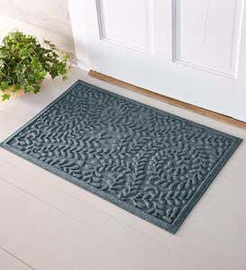 22-1/2”W x 35-1/4”L Medium Boxwood Waterhog Doormat - Blue