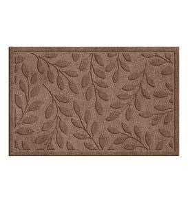 22-1/2”W x 35-1/4”L Medium Leaves Waterhog Doormat - Dark Gray