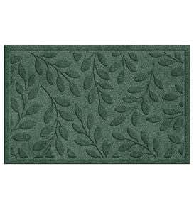 22-1/2”W x 35-1/4”L Medium Leaves Waterhog Doormat - Dark Gray