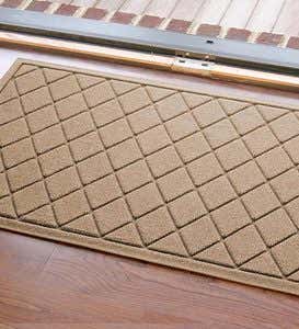 34”W x 51-1/2”L Large Diamond Waterhog Doormat - Dark Gray