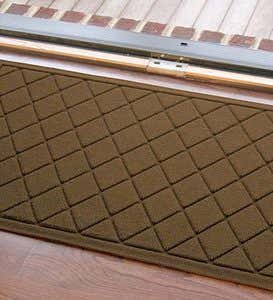 34”W x 51-1/2”L Large Diamond Waterhog Doormat - Dark Gray