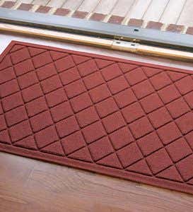 22-1/2”W x 35-1/4”L Medium Diamond Waterhog Doormat - Medium Brown