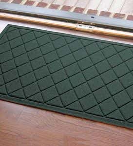 22-1/2”W x 35-1/4”L Medium Diamond Waterhog Doormat - Medium Brown