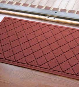 22-1/2”W x 35-1/4”L Medium Diamond Waterhog Doormat - Dark Brown