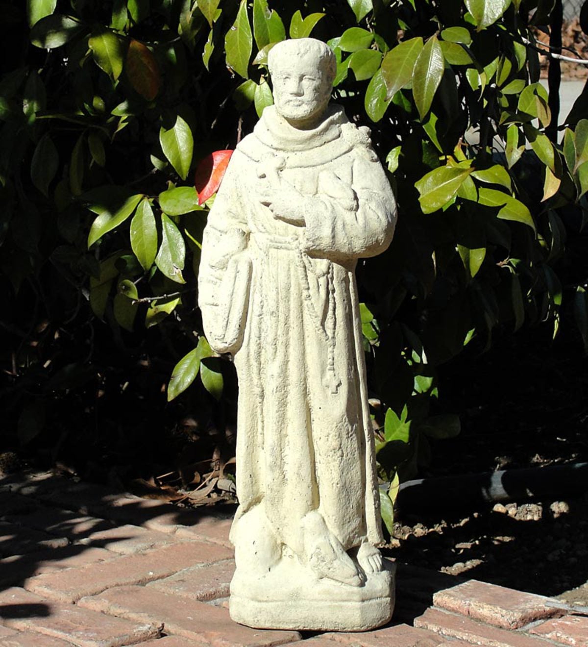 USA-Made Cast Stone Small Vintage St. Francis Garden Statue