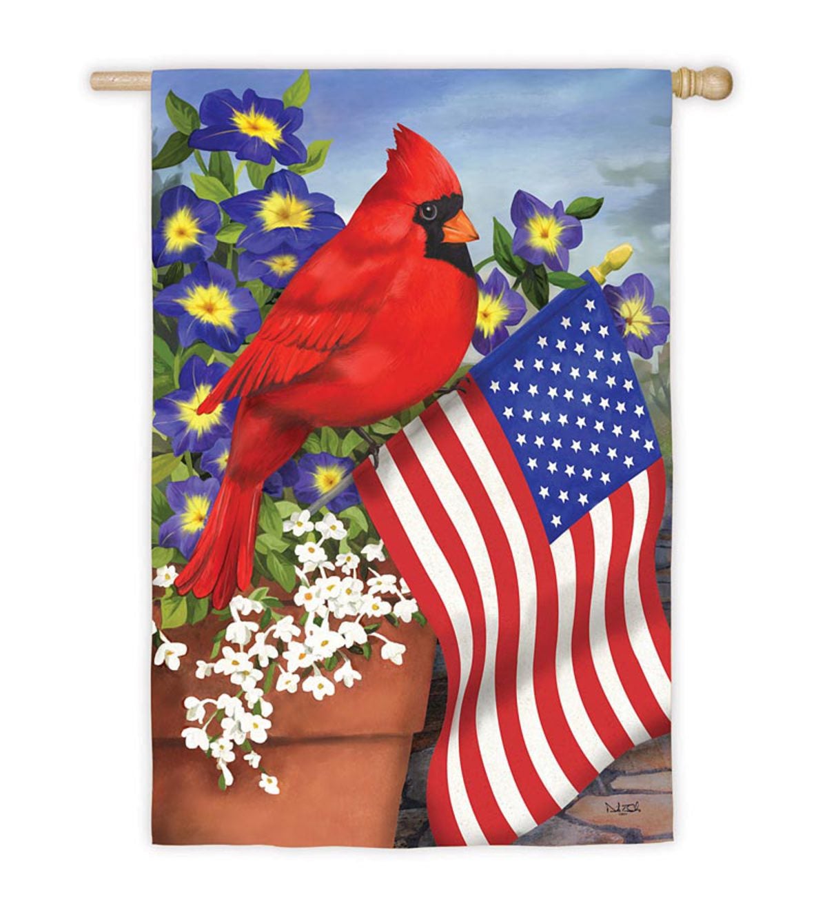 Cardinal Glory Garden Flag