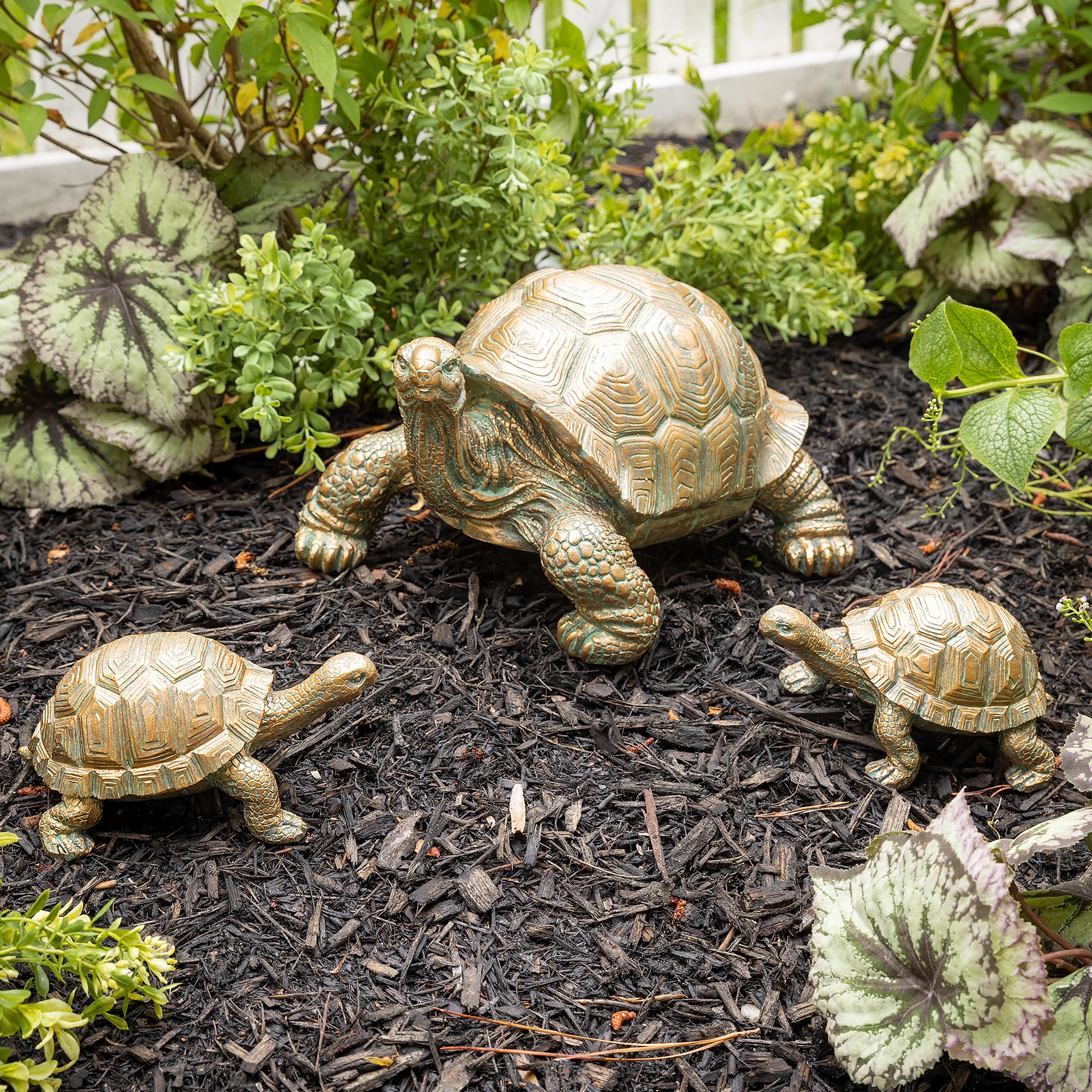 Tortoise Family Resin Garden Accents