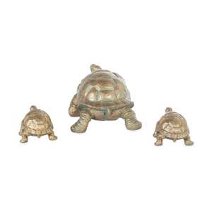 Tortoise Family Resin Garden Accents