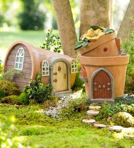 Miniature Fairy Garden Solar Flower Pot Home
