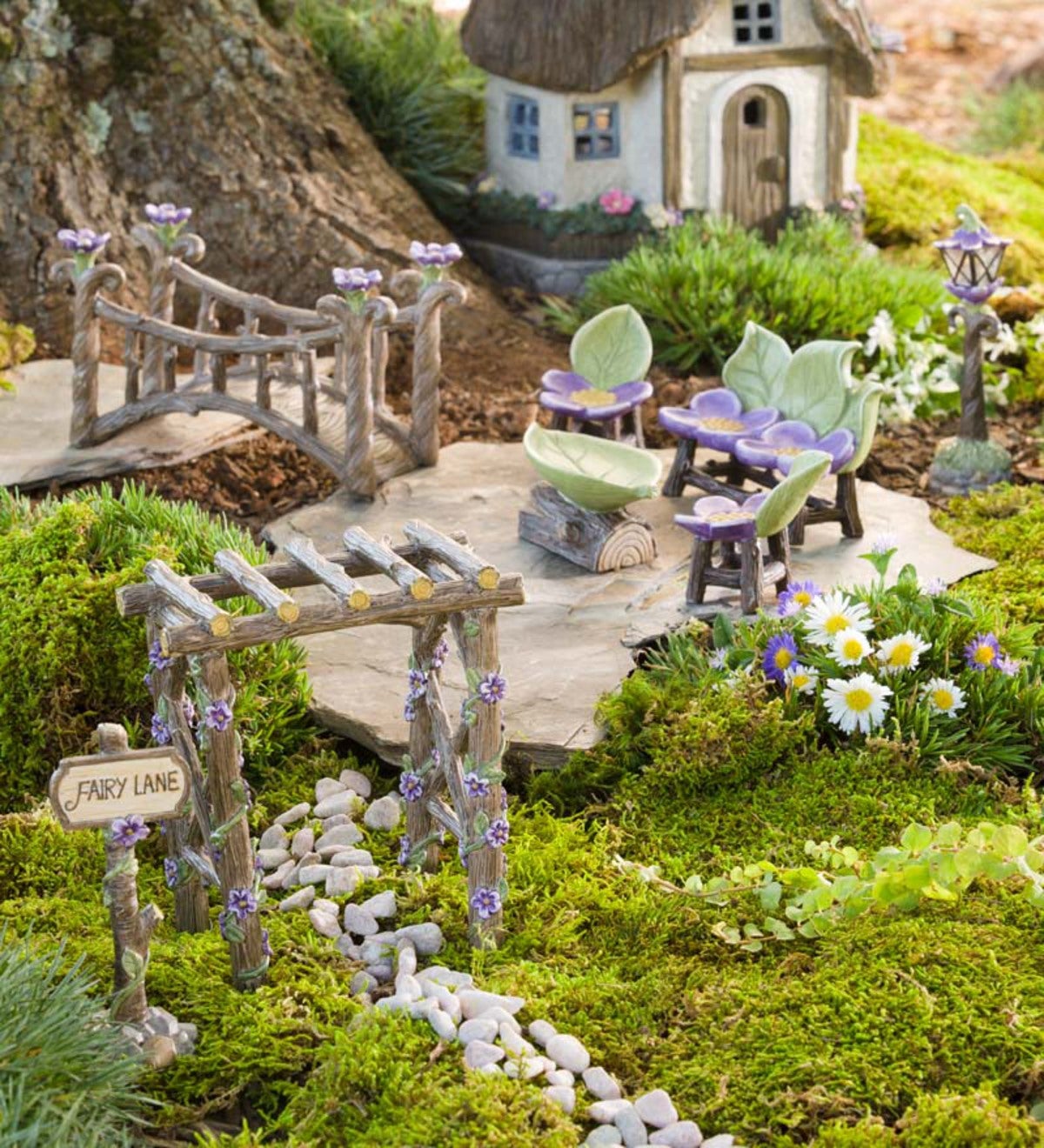 Miniature Fairy Garden Fairy Lane Set