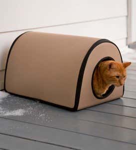Thermo-Kitty Heated Outdoor Cat Hut - Gray