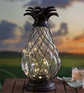 Solar Glass Pineapple Lantern