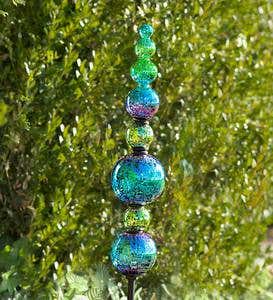 Glass Finial Totem Garden Stake
