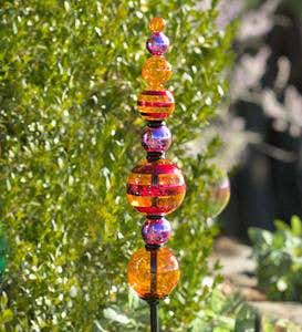 Glass Finial Totem Garden Stake