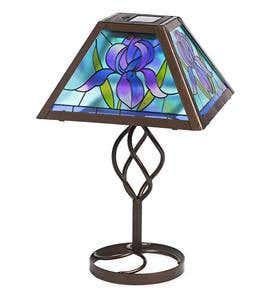 Tiffany Style Solar Outdoor Table Accent Lamp