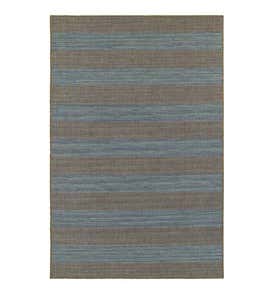 Elements Striped Indoor/Outdoor Rug, 5'3”x 7'6” - Blue/Tan