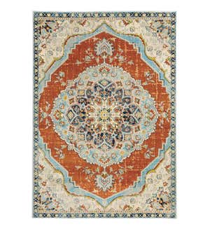 Silver City Medallion Polypropylene Rug, 6'7" x 9'6"