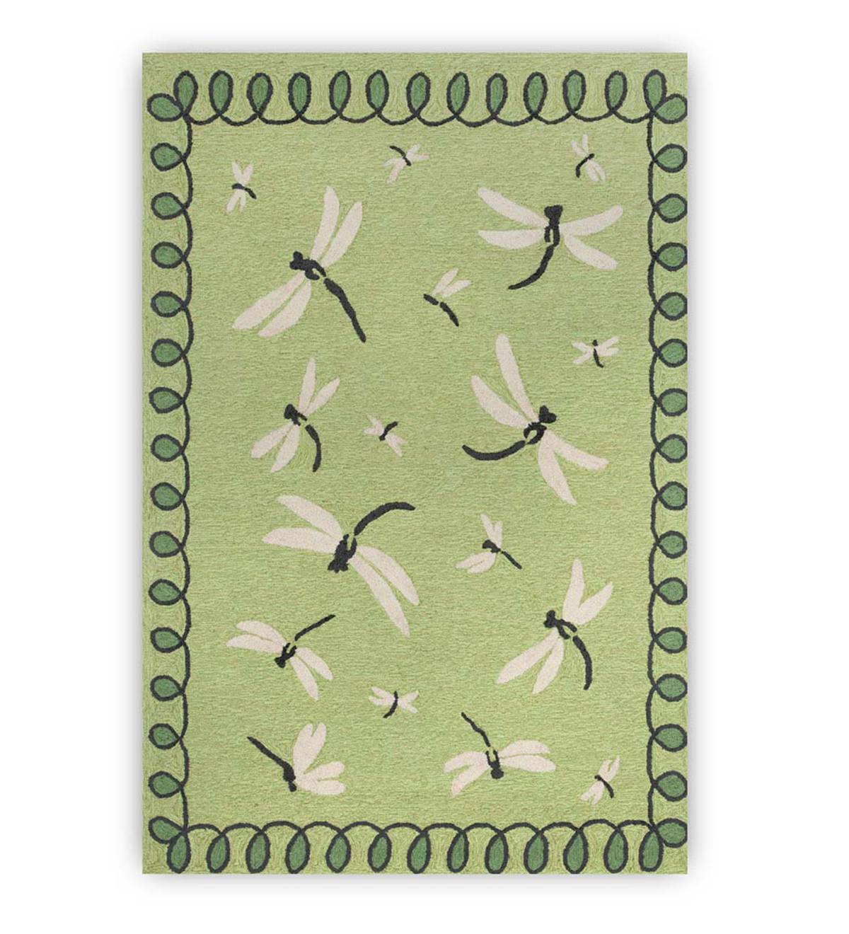 Napa Dragonfly Indoor/Outdoor Rug, 42”x 66” - Green