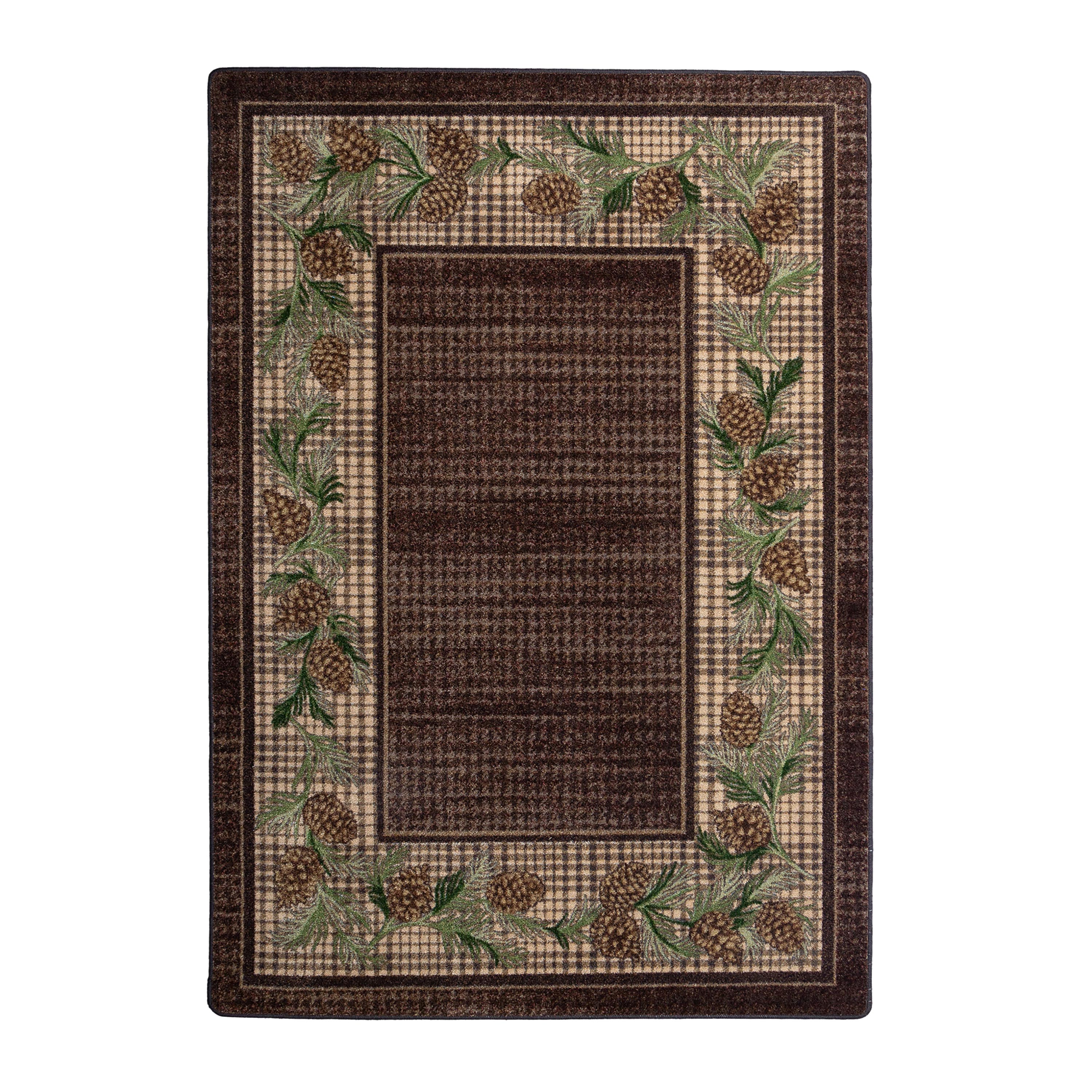 Sweetwater Pine Plaid EnduraStran Area Rug, 2'1" x 7'8" Runner - Brown