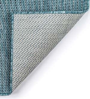 Indoor/Outdoor Textured Stripe Polypropylene Rug, 7'10" Square