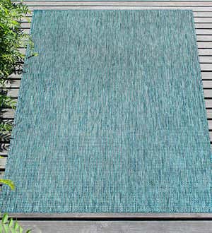 Indoor/Outdoor Textured Stripe Polypropylene Rugm 4'10" x 7'6"