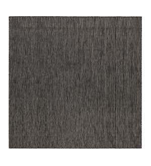 Indoor/Outdoor Textured Stripe Polypropylene Rug, 7'10" Square