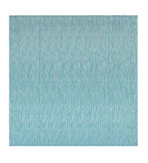 Indoor/Outdoor Textured Stripe Polypropylene Rug, 7'10" Square