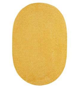 Chenille Oval Braided Runner, 27”x 9' - Citron