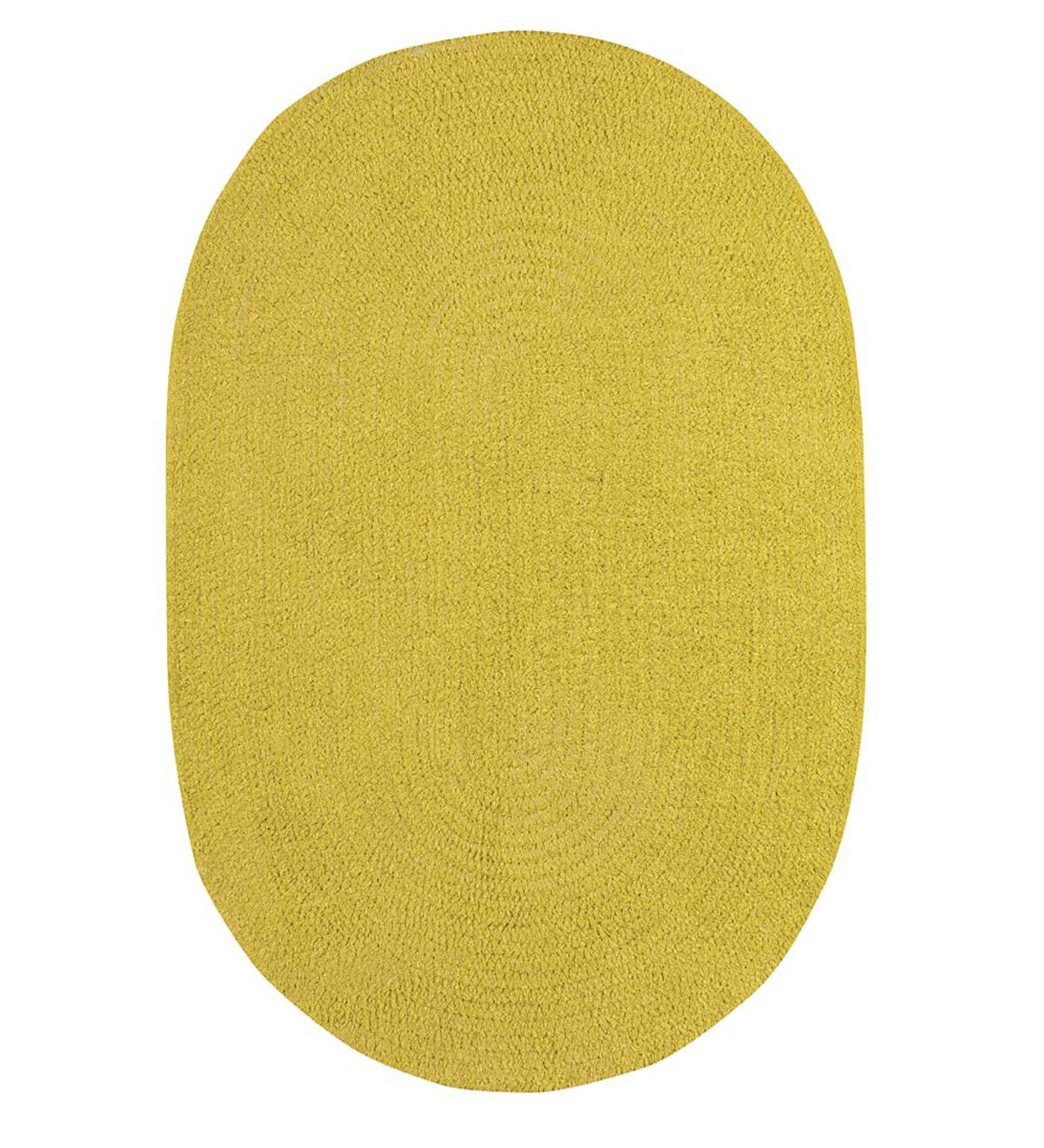 Chenille Oval Braided Runner, 24”x 8' - Maize