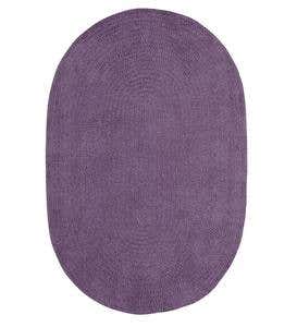 Chenille Oval Braided Area Rug, 9' x 12' - Wistful Purple