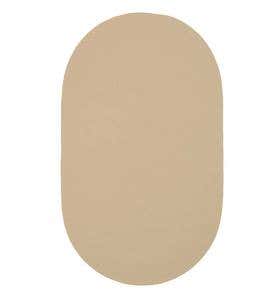 Chenille Oval Braided Area Rug, 8' x 11' - Latte