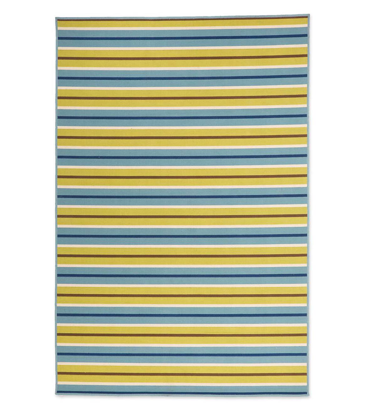 Surry Indoor/Outdoor Runner, Stripes, 2'3”x 7'6” - Green Stripe