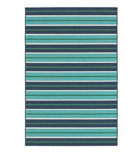 Lexington Blue Stripe Rug, 7'10”x 10'10”