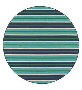 Lexington Blue Stripe Rug, 7'10”x 10'10”