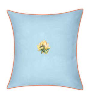 Indoor/Outdoor Oversized Watercolor Sunflower Throw Pillow